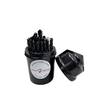 Eagle Cutting Tools 1/16-1/2X64THS 29 PIECE HIGH SPEED STEEL DRILL BUDDY PLASTIC SET TAC40DB29-I